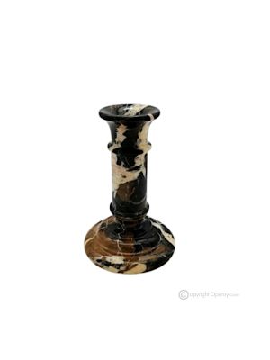 Kerzenhalter aus Nero Michelangelo-Marmor, handgefertigt, mit einzigartigem und raffiniertem Design.