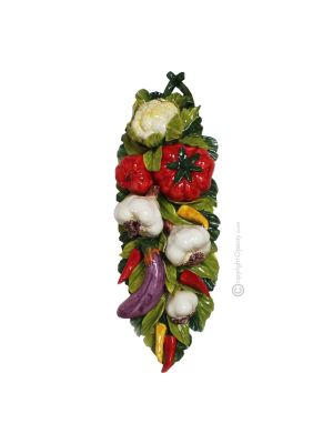 VEGETABLES Wanddekoration Ornament zum Aufhängen Keramik 