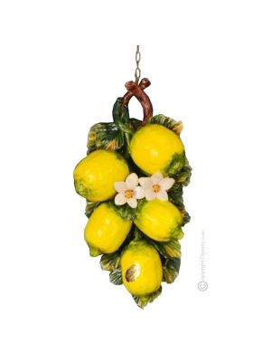 ZITRONEN Wanddekoration Ornament zum Aufhängen Keramik 
