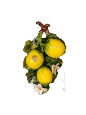 ZITRONEN Wanddekoration Ornament zum Aufhängen Keramik 