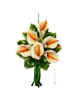 BOUQUET Wanddekoration Ornament zum Aufhängen Keramik 