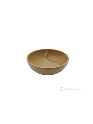 Schale, Teakmarmor, Mittelstück handgefertigt in Italien, Naturstein.