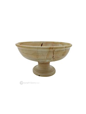 OBSTSCHALE aus Teak-Marmor, handgefertigter dekorativer authentischer Naturstein.