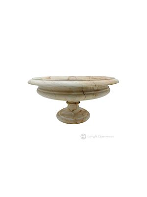 OBSTSCHALE aus Teak-Marmor, originelles Design-Mittelstück, handgefertigt aus authentischem Naturstein.