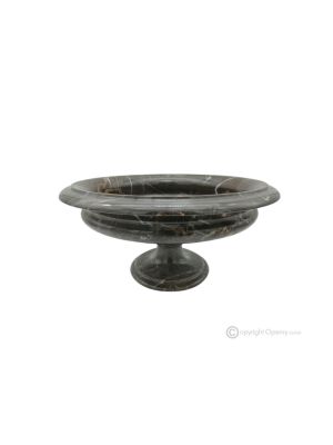 OBSTSCHALE aus Nero Michelangelo-Marmor, handgefertigtes Herzstück, modernes Design, authentischer Naturstein.