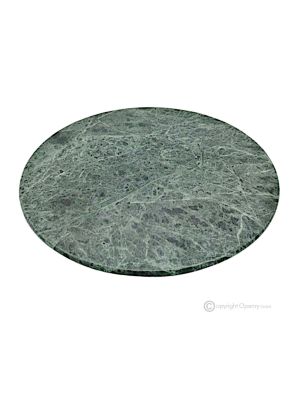 Handgefertigtes drehbares Schneidebrett aus grünem Marmor aus authentischem Naturstein und dekorativem Design. 