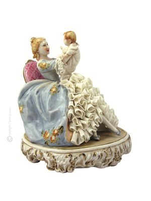 MUTTER MIT BABY 1077 Capodimonte Porzellan Figur Barock handgemacht elegant stilvoll exklusiv