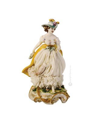 BARFUß IM PARK Capodimonte Porzellan Figur Barock handgemacht elegant exklusiv Wohnkultur