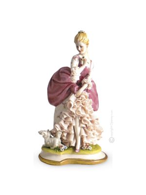 ADELE 1133 Italienische Porzellan Figur Barock handgemacht elegant Italienisches Design