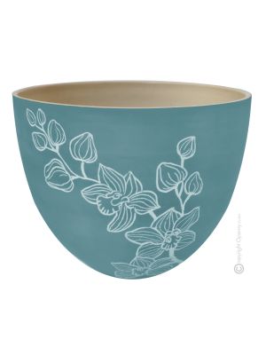 ORCHIDEA Cachepot Übertopf Blumentopfhalter authentische künstlerische Keramik Handarbeit 