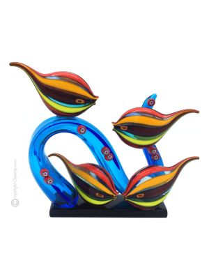 AQUARIUM mundgeblasenes Muranoglas authentisches Made in Italy