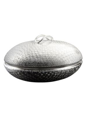 MARADI Dekoschale Tafelaufsatz Ornament Edelmetalle Versilbert Kunstwerk Handarbeit Made in Italy
