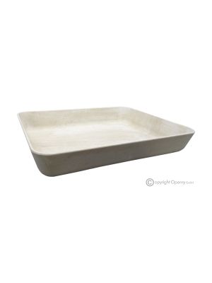 MITTELSTÜCK aus natürlichem Mokkacremestein, authentisches und elegantes, modernes Design.