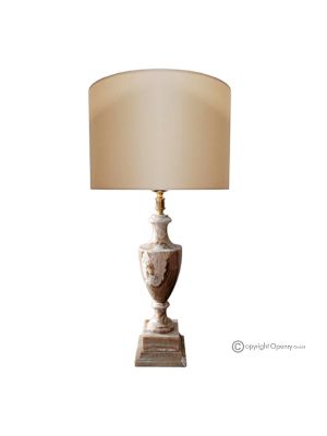 Lampe aus elfenbeinfarbenem Onyxmarmor, Lampenschirm aus echtem Naturstein, luxuriöse Dekoration.