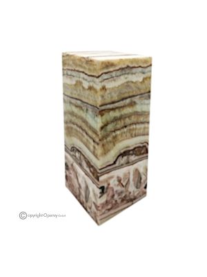 LAMPE aus Onyx-Serpentino-Marmor, aus Naturstein, mit originellem Design, handgefertigt.