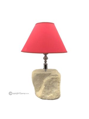 Marmorsteinlampe, Lampenschirm aus Naturstein, modernes Design, handgefertigt.