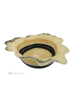 MITTELSTÜCK aus Zebra-Onyx, authentischem Naturstein, elegantes Stück Luxus.