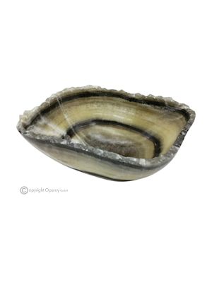 MITTELSTÜCK aus Zebra-Onyx, echter Naturstein, ein Stück Luxus, handgefertigt.