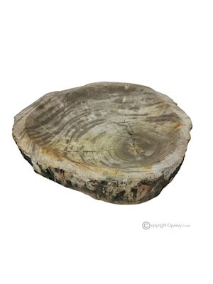 MITTELSTÜCK aus echtem versteinertem Holz, elegantes, modernes Design, handgefertigt.