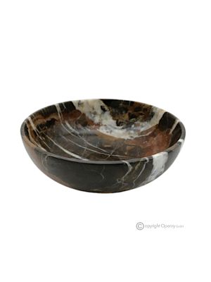 SCHALE aus echtem schwarzem Michelangelo-Marmor, elegantes und raffiniertes Design, handgefertigt.