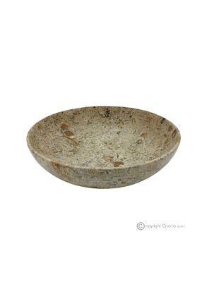 SCHALE aus echtem Fossilstein, mit elegantem und raffiniertem Design, handgefertigt.
