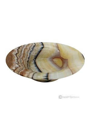 SCHALE aus echtem Iris-Onyx-Marmor, elegantes und raffiniertes Design, handgefertigt.