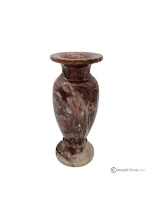 VASE, Amphore aus rotem Marmor. Wertvoller, authentischer Stein, handgefertigt, raffiniertes Design.