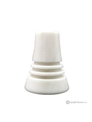 VASE aus Estremoz-Marmor, wertvollem Naturstein, handgefertigt, dekorativ.