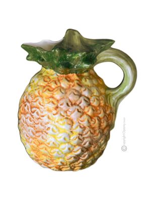 BROCCA ANANAS Karaffe Krug Bembel Kanne Dekanter originelle Kreationen aus künstlerischer Keramik Made in Italy