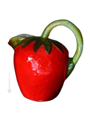 BROCCA FRAGOLA Karaffe Krug Bembel Kanne Dekanter originelle Kreationen aus künstlerischer Keramik Made in Italy