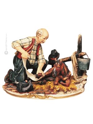 TIERÄRZT Italienische Porzellan Figur handbemalt Wohnkultur exklusiv Italienisches Design 