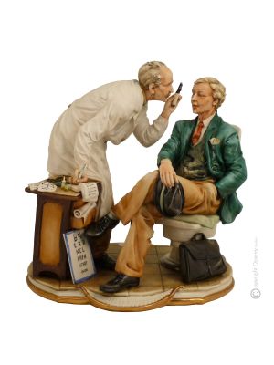 AUGENARZT Italienische Porzellan Figur handgemacht exklusiv hochwertig Italienisches Design