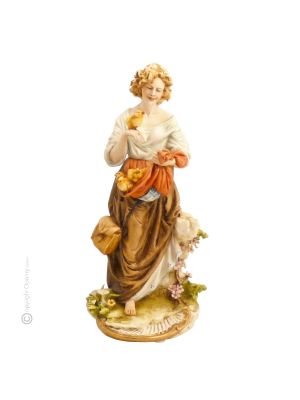KÜKEN VERKÄUFERIN 576 Italienische Porzellan Figur handbemalt Italienisches Design exklusiv