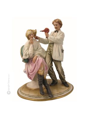 FRISEUR Edles Porzellan Figur handgemacht exklusiv Wohnkultur elegant Italienisches Design