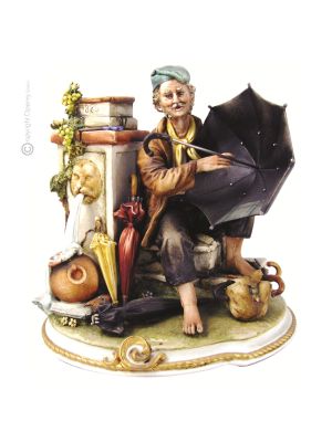 SCHIRMMACHER Italienische Porzellan Figur handgemacht Wohnkultur stilvoll exklusiv hochwertig