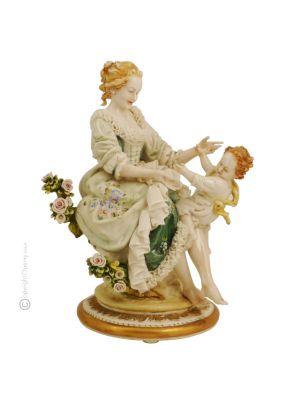 MUTTER MIT KIND 695T Capodimonte Porzellan Figur handgemacht elegant exklusiv hochwertig