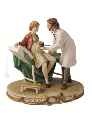 GYNÄKOLOGE Italienische Porzellan Figur handbemalt elegant exklusiv Italienisches Design
