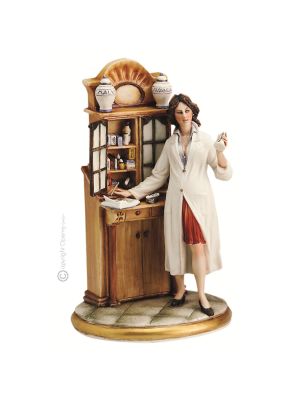 APOTHEKERIN Italienische Porzellan Figur handgemacht klassisch elegant stilvoll hochwertig
