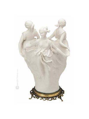 MILLENNIUM-VASE Italienische Porzellan Figur handgemacht exklusiv elegant Italienisches Design