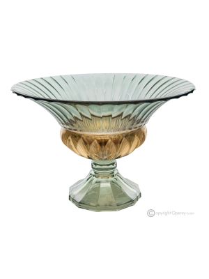 ADA Authentisches, modernes, dekoratives, handbemaltes Tafelaufsatz aus hochwertigem Glas.