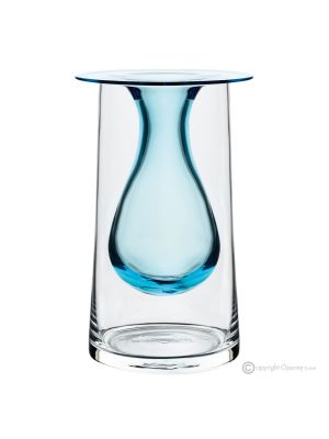 ALBA Authentische handbemalte moderne dekorative Vase aus hochwertigem Glas.