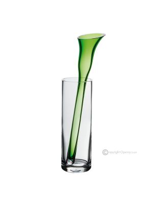 ALBA Authentische handbemalte moderne dekorative Vase aus hochwertigem Glas.