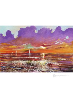 SONNENAUFGANG SALENTIN Acrylgemälde auf Leinwand modern Made in Italy