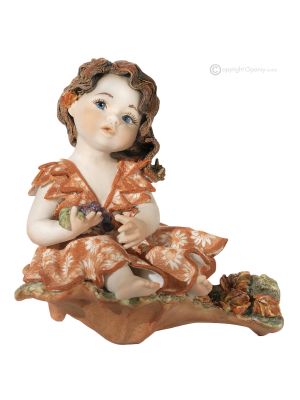 HERBST Capodimonte-Statuette, die vier Jahreszeiten in reiner Porzellankunst.