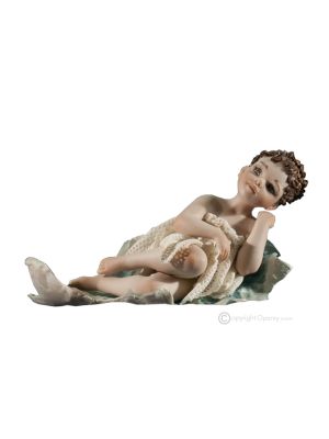 BLAUE Capodimonte-Statuette, italienisches Kunstporzellan, zeitlose Schönheit.