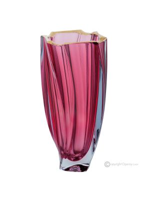 CADORO Authentische handbemalte moderne dekorative Vase aus hochwertigem Glas.