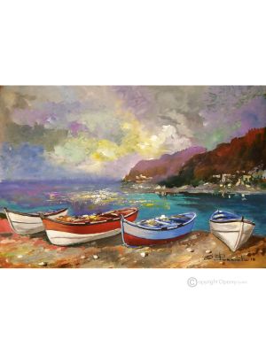 DER MARINA Acrylgemälde auf Leinwand modern Made in Italy