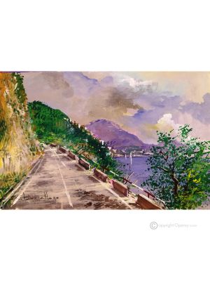 AMALFI KÜSTE Acrylgemälde auf Leinwand modern Made in Italy