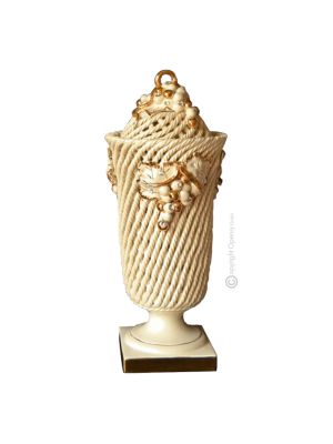 LAMPE Tischlampe Abat-jour Tischluechte  Keramik im Barockstil mit Details aus 24 Karat Gold Swarovski-Kristalle
