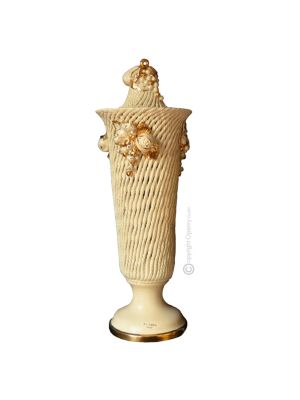 LAMPE Tischlampe Abat-jour Tischluechte  Keramik im Barockstil mit Details aus 24 Karat Gold Swarovski-Kristalle